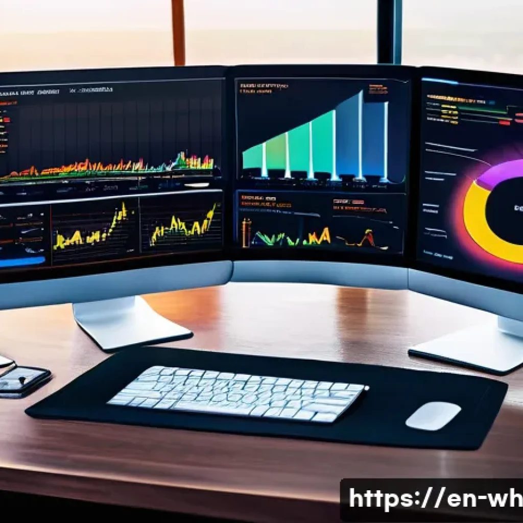 자산배분의 미시적 접근 방법 - A sophisticated financial analyst’s workspace featuring multiple high-resolution monitors displaying...