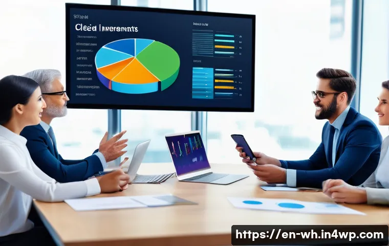 자산배분을 위한 전문가 인터뷰 - A sophisticated financial advisor’s office scene featuring a diverse group of investors—young profes...